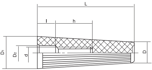 直纹锥形手柄套HY8311.25结构图