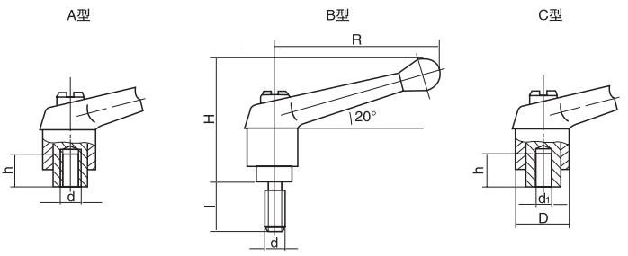 HY8310.12-1可调位紧定手柄结构图