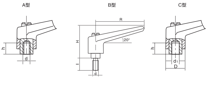 HY8310.12-4可调位紧定手柄结构图