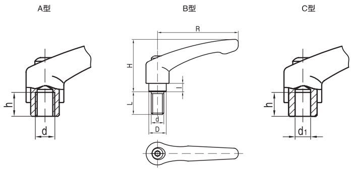 HY8310.12-6可调位紧定手柄结构图