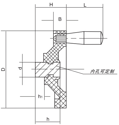 背面波纹手轮HY8313.8-1结构图