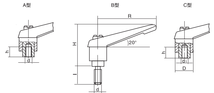 HY8310.12-2可调位紧定手柄结构图