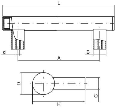 圆形长拉手HY8315.7-2结构图