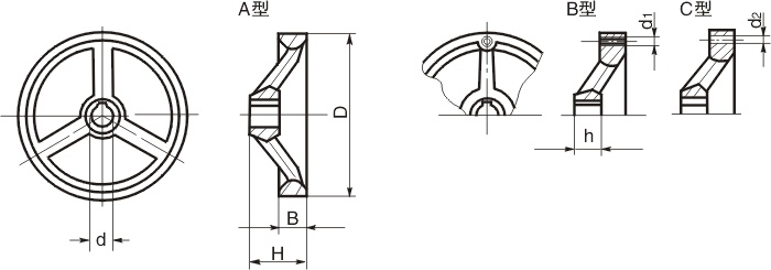 三辐手轮HY8313.3结构图